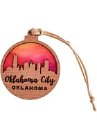 Oklahoma City Sunset Skyline Ornament