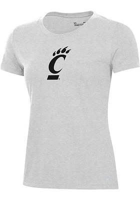 Under Armour Cincinnati Bearcats Womens Silver Performance Short Sleeve T-Shirt