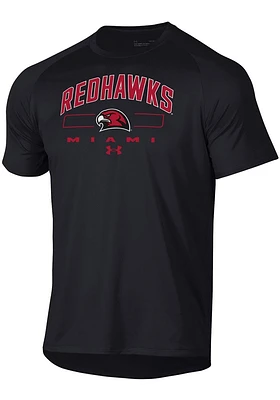 Under Armour Miami RedHawks Black Tech Short Sleeve T Shirt