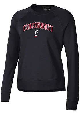 Under Armour Cincinnati Bearcats Womens Black Rival Crew Sweatshirt