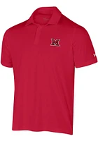 Under Armour Miami RedHawks Mens Red Tech Mesh Short Sleeve Polo