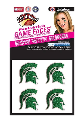 Michigan State Spartans Glitter 4 Pack Tattoo