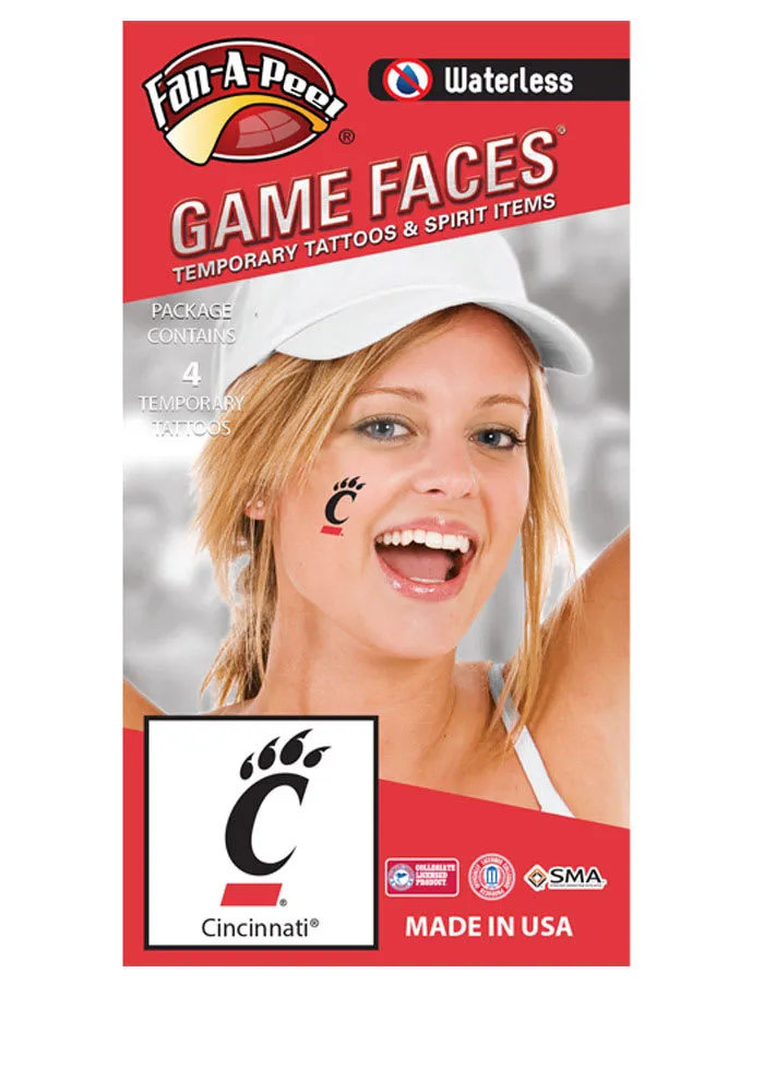 Cincinnati Bearcats 4 Pack Tattoo
