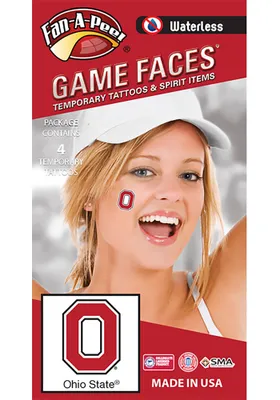 Ohio State Buckeyes Peel Stick 4 Pack Tattoo