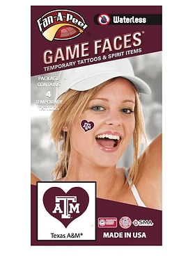 Texas A&M Aggies Heart 4 Pack Tattoo