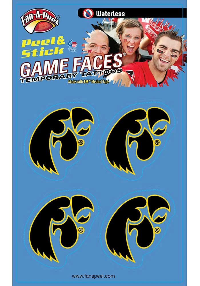 Iowa Hawkeyes Waterless Tattoo