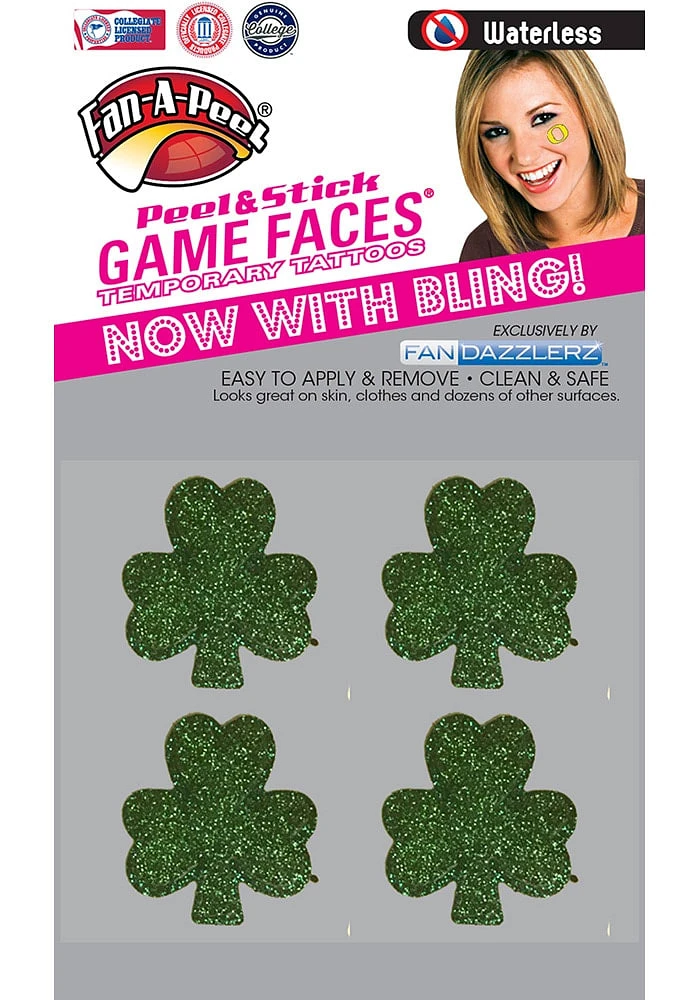 Local Gear Glitter Shamrock 4 Pack Tattoo