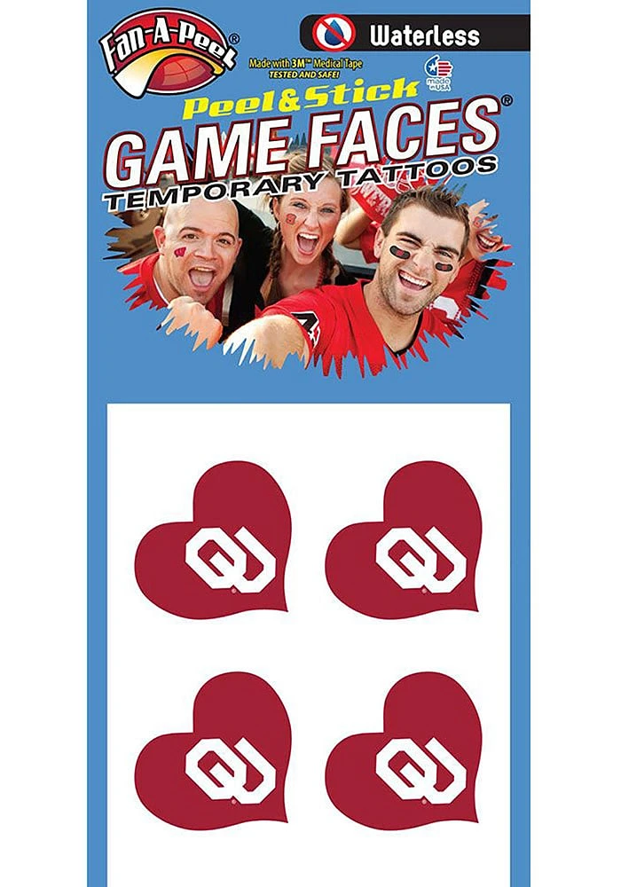Oklahoma Sooners Waterless Tattoo