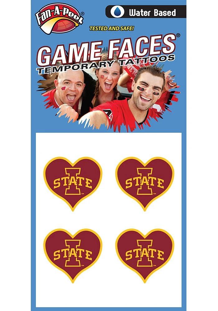 Iowa State Cyclones 4pk Heart Tattoo
