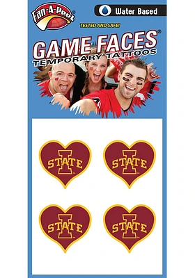 Iowa State Cyclones 4pk Heart Tattoo