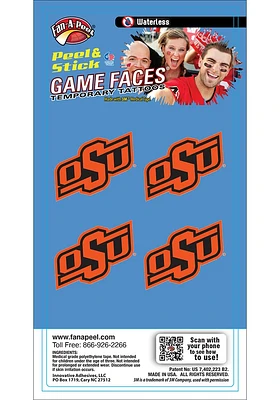 Oklahoma State Cowboys 4pk OSU Tattoo
