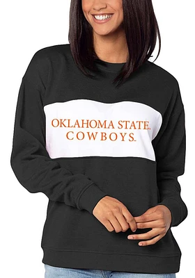 Oklahoma State Cowboys Womens Black Penant Crew Sweatshirt
