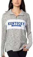 Kentucky Wildcats Womens Grey Cozy Qtr Zip