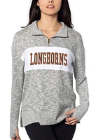 Texas Longhorns Womens Grey Cozy Qtr Zip