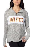 Iowa State Cyclones Womens Grey Cozy Qtr Zip