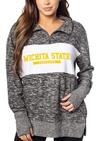 Wichita State Shockers Womens Black Cozy Qtr Zip