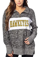Iowa Hawkeyes Womens Black Cozy Classic Qtr Zip