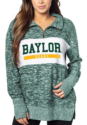 Baylor Bears Womens Green Cozy Qtr Zip