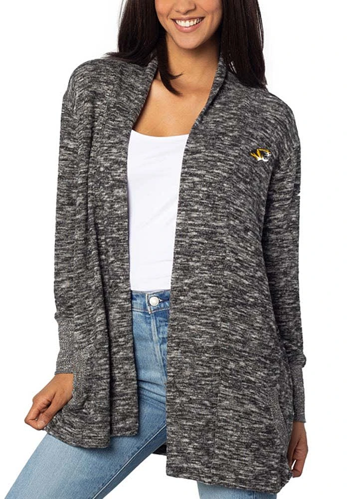 Missouri Tigers Womens Black Cozy Long Sleeve Cardigan