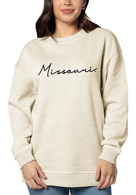 Missouri Tigers Womens Yellow Warm Up Crew Sweatshirt