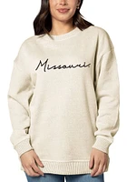 Missouri Tigers Womens Yellow Warm Up Crew Sweatshirt