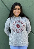 Oklahoma Sooners Womens Grey Tunic Hooded Sweatshirt