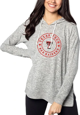 Texas Tech Red Raiders Womens Grey Tunic Hooded Sweatshirt