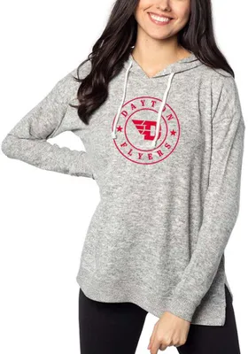 Dayton Flyers Womens Grey Tunic Hooded Sweatshirt