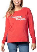 Cincinnati Bearcats Womens Red Melange Tunic Design LS Tee