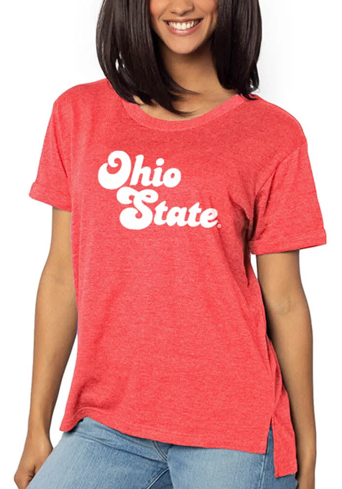 Ohio State Buckeyes Womens Red Must Have Detail Short Sleeve T-Shirt