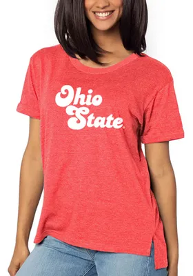 Ohio State Buckeyes Womens Red Must Have Detail Short Sleeve T-Shirt