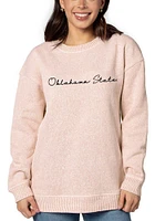 Oklahoma State Cowboys Womens Orange Warm Up Design Crew Sweatshirt