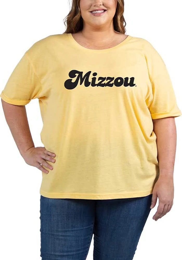Missouri Tigers Womens Black Melange Short Sleeve T-Shirt