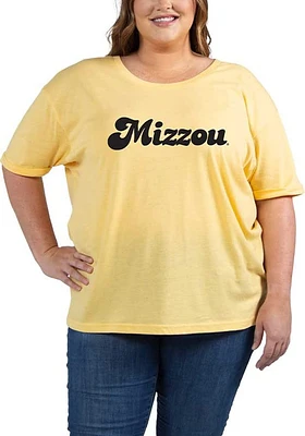 Missouri Tigers Womens Black Melange Short Sleeve T-Shirt