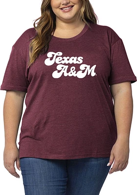 Texas A&M Aggies Womens Maroon Melange Short Sleeve T-Shirt