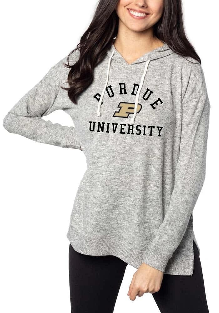 Purdue Boilermakers Womens Grey Cozy Hooded Sweatshirt