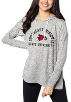 Southeast Missouri State Redhawks Womens Grey Tunic Design Hooded Sweatshirt
