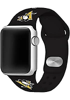Pittsburgh Penguins Black Silicone Sport Apple Watch Band
