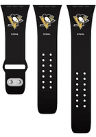 Pittsburgh Penguins Black Silicone Sport Apple Watch Band