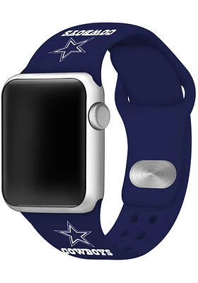 Dallas Cowboys Navy Blue Silicone Sport Apple Watch Band