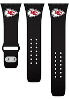 Kansas City Chiefs Black Silicone Sport Apple Watch Band
