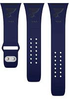 St Louis Blues Navy Blue Silicone Sport Apple Watch Band