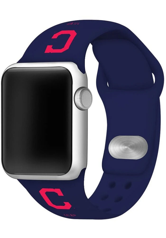 Cleveland Guardians Navy Blue Silicone Sport Apple Watch Band
