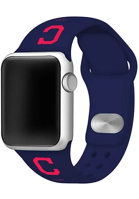 Cleveland Guardians Navy Blue Silicone Sport Apple Watch Band