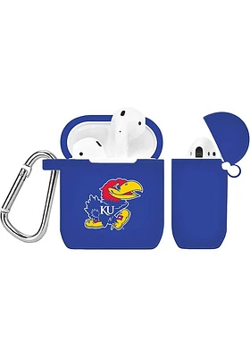 Kansas Jayhawks Silicone AirPod Keychain - Blue