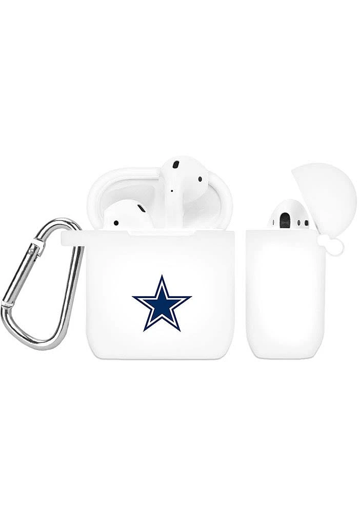 Dallas Cowboys Silicone AirPod Keychain - White