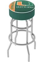 Miami Hurricanes Logo Foam Padded Pub Stool - Green