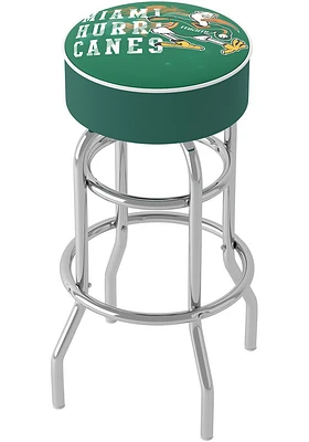 Miami Hurricanes Smoke Foam Padded Pub Stool - Green