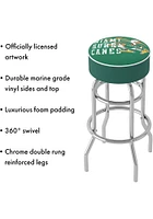 Miami Hurricanes Smoke Foam Padded Pub Stool - Green