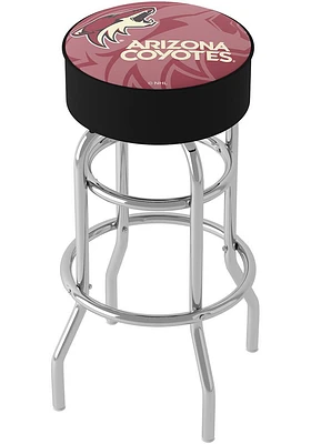 Arizona Coyotes Wordmark and Logo Foam Padded Pub Stool